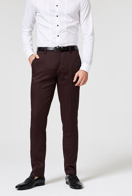 English Tailored Suit Pant, Burgundy, hi-res